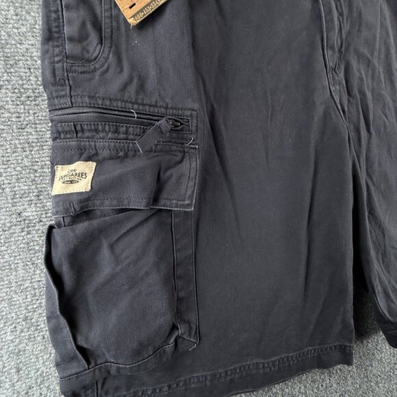 NWT Lee Dungaree Cargo Shorts Navy Blue Belted Pockets Size 38 Cotton Adult Men - Picture 5 of 16